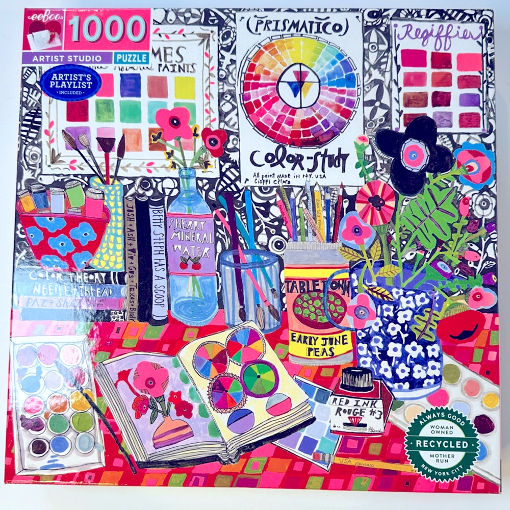 🧩 Eeboo “Artist’s Studio “ 1000 piece puzzle.